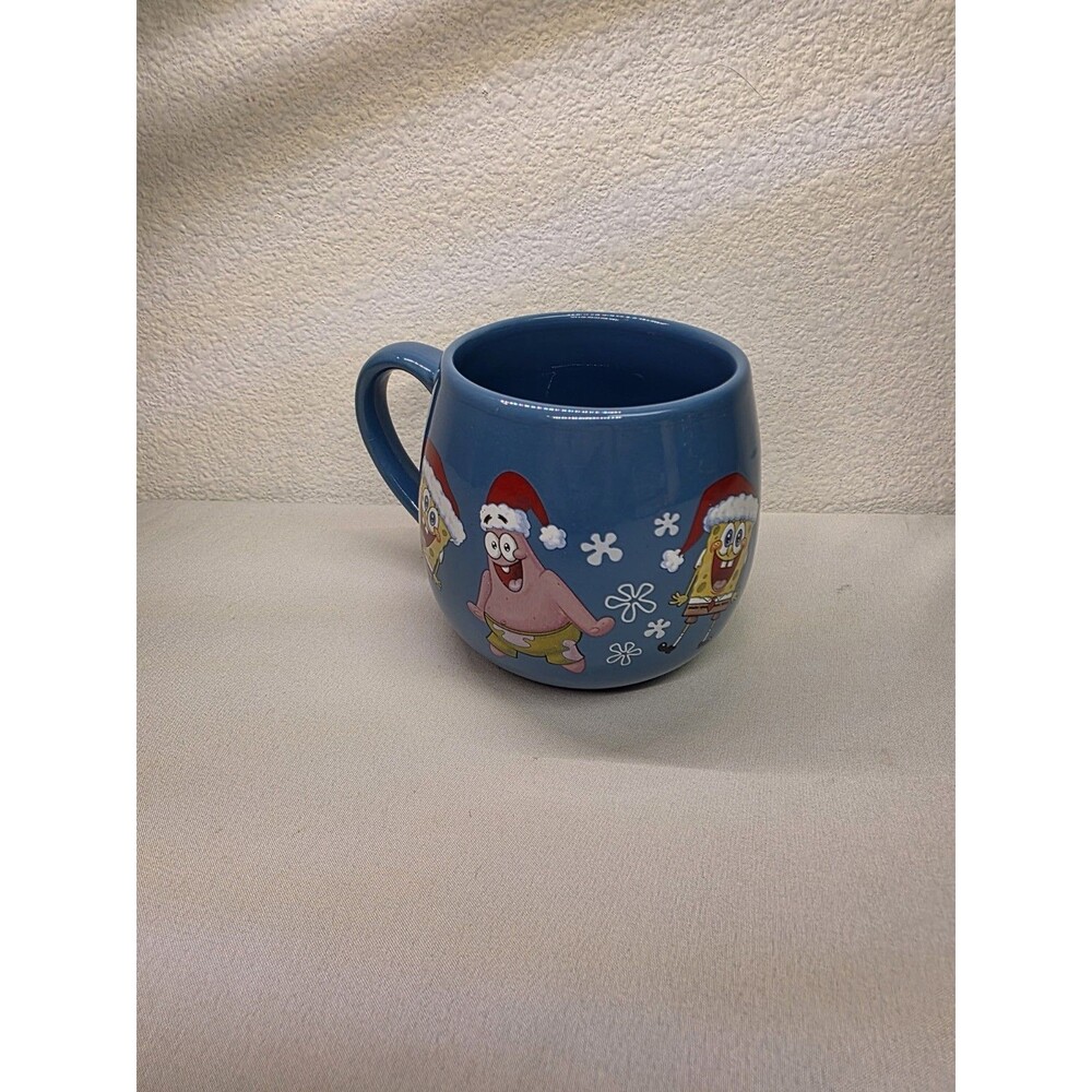 SpongeBob SquarePants Blue Christmas Coffee Tea Stoneware Viacom Cartoon Kitchen